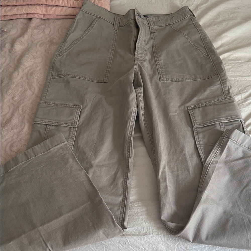 Hollister Taupe Ultra High-Rise Pants